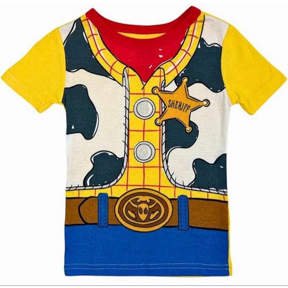 Disney Toy Story Woody Two Piece Pajama Set NWT Size 5T Bright Colors Cowboy - Picture 2 of 7